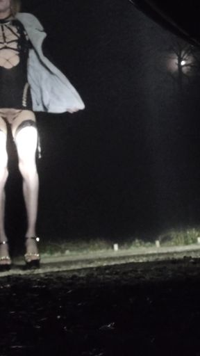 Waiting for nice cocks,🌜ass in the air in a parking lot at night. La Faisanderie91 VaneSsaBiTCHx PariSChienneTrvprod91   Clip 2