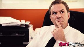 Blonde bombshell Jessa Rhodes receives nailed in the office doggy style