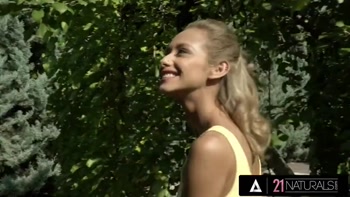 Veronica Leal's Outdoor Orgy: Blonde Latina Takes Big Cock in Doggystyle
