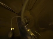 Straight guy in rubber vac bed Pt.1