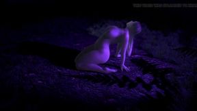 Curvy MILF rides giant dildo, cums hard