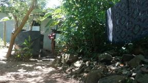 My bath time outdoor
