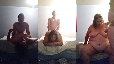 Girls friend fucked, feet and pussy licked and cum on boobs