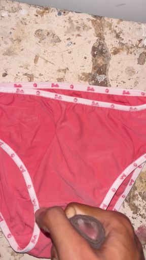 I spilled cum on my stepsister's pink panties