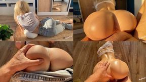 Got bored and had sex with my stepbrother, letting him come inside me!