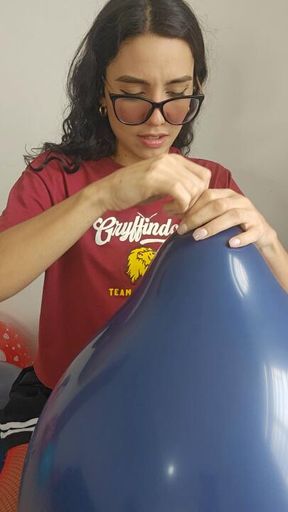 Inflating beautiful balloons of different sizes