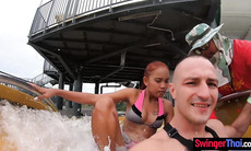 Water park fun with big ass Asian GF