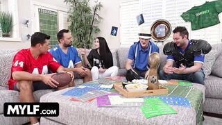 Mylf - Fantasy Football Game Day Group Sex (Lauren Phillips, Pristine Edge, Alex Coal, Jasmine Daze)