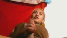 Skinny Shemale Enjoys Her 12 Inch Cock