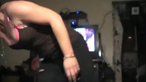 starts out sucking cock then she gets fucked from behind