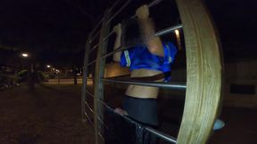 Fitness Boy Discovers His True Sexuality by Cumming on the Bars