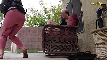 Bella Rossi vs Straitjacket pants pissing