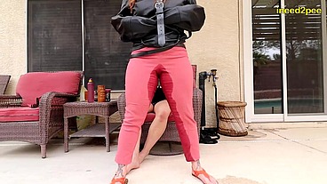 Bella Rossi vs Straitjacket pants pissing