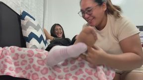 Tickling my Roommates tired feet nonstop