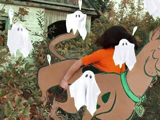 Velma went to solve the mystery with Scooby Doo