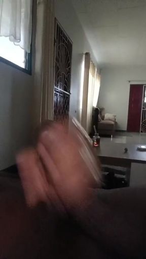 Masturbating black cock