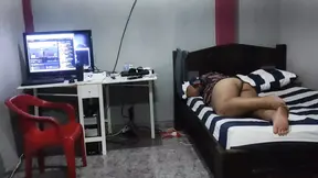 Satisfying his unmet desires by defiling his spouse while he's distracted