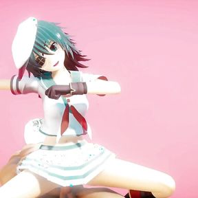 Kancolle Kiso Dance and Sex Cowgirl Creampie Undress NSFW Mmd 3D