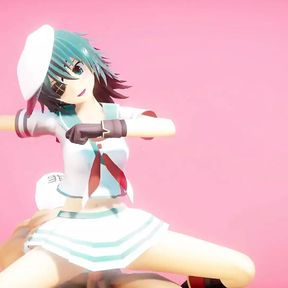 Kancolle Kiso Dance and Sex Cowgirl Creampie Undress NSFW Mmd 3D