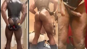 black muscle butt delivers flex butt exposure prostate play & load bust extravaganza