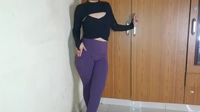 fucking hot stepsister in her yoga outfit.