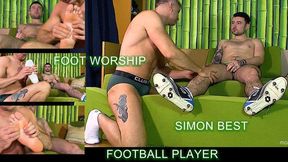 Soccer player Simonbest, foot worship