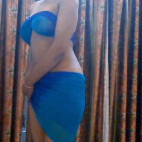 Nude gorgeous figure wife Priya walking seminude on hotel with wrapping Duppata around her assets ! Slowmo ! E31