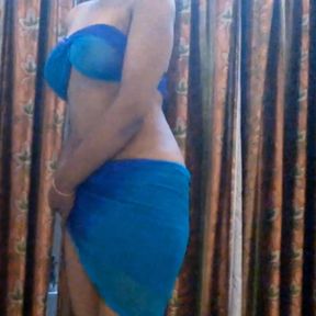 Nude gorgeous figure wife Priya walking seminude on hotel with wrapping Duppata around her assets ! Slowmo ! E31