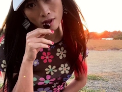 Solo ebony masturbation shemale cumming