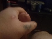 Chub femme stroking phat cock