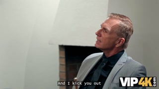 VIP4K. I sucked daddy's cock not to look silly! And my BF was watching it