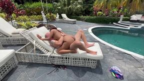 Fucking Brand NEW hottie Numi Zarah Outside by the Pool for a Big Facial - Brian O'_Mally -