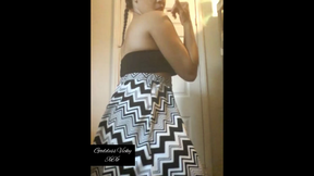 Black N White Skirt Tease