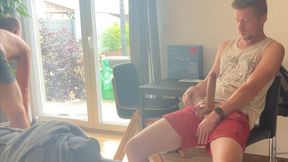 I'm witnessing my roomy work out and my man meat is slamming up