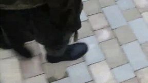 Pov muddy leather boots for the hungry doormat