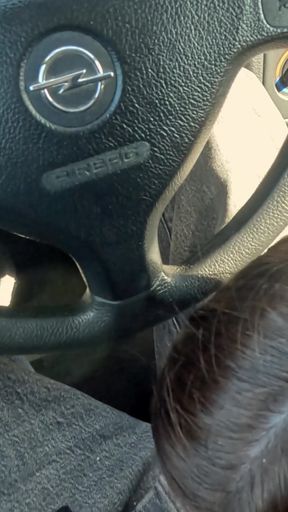 Stunning moment from "Pretty hitchhiker seduces driver and gives blowjob at 93 mph"