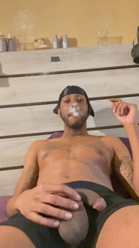 SMOKE N STROKE WITH CUMSHOT ENDING