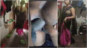 When her husband went to the bathroom in the kitchen, sister-in-law was alone, then sister-in-law's ass pussy fucked in the dog style of the land chusa.