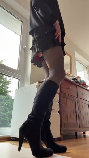 I&#039;m getting hot in sexy sharp satin