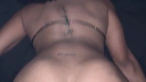 Hot ebony babe gets stuffed by big cock in doggy style