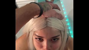 A Bruxa do Prazer: ela engole e masturba o pau grande com olhar de sedu&ccedil_&atilde_o