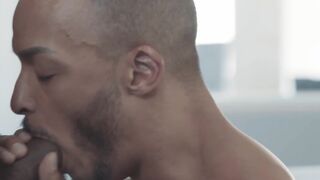 Black gays Dillon Diaz and Pheonix Fellington anal fuck