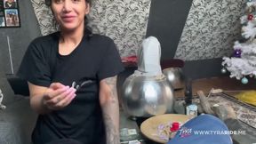 Tattooed MILF Drains Ex Boyfriend with Sloppy Blowjob