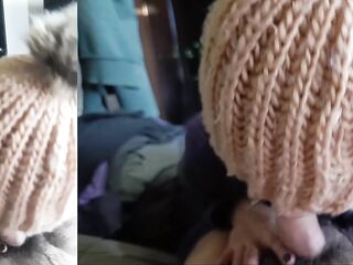 Dual Angle Oral sex: Split screen POV and close-up [Amateur Latin chick]