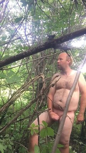 Outside Being Wild Jerking off