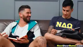 Muscle Boys Go Wild in Dorm Room — Hot Gay Sex Session – 18+