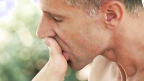 ”Dazzling chick teases big dick with her feet & rides it”