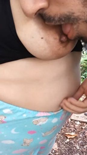 My daddy is addicted to sucking big tits and hard nipples that's why I breastfeed him