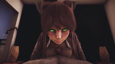 Monika deepthroat gag reflex raw fucked in Honey Select POV