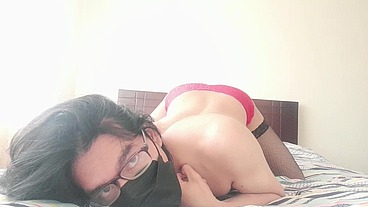 Trapyale - wear red panty show femboy cock